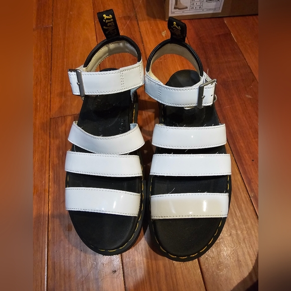 Dr. Martens Shoes - Dr. Martens Blaire sandal white patent leather EUC UK 6/US 8/EUR 39